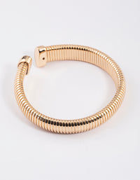 Gold Felt Wrapped Cuff Bangle - link has visual effect only