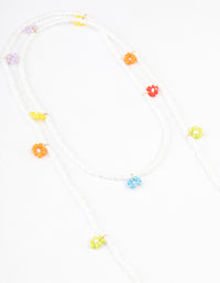 Beaded Flower Glasses Chain - link has visual effect only