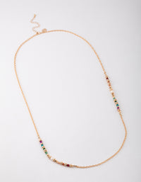 Gold Mixed Beaded Chain Necklace - link has visual effect only