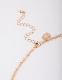 Gold Mixed Beaded Chain Necklace - link has visual effect only