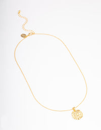 Gold Plated Libra Coin Pendant Necklace - link has visual effect only