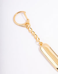 Gold Plated Letter 'L' Initial Key Ring - link has visual effect only