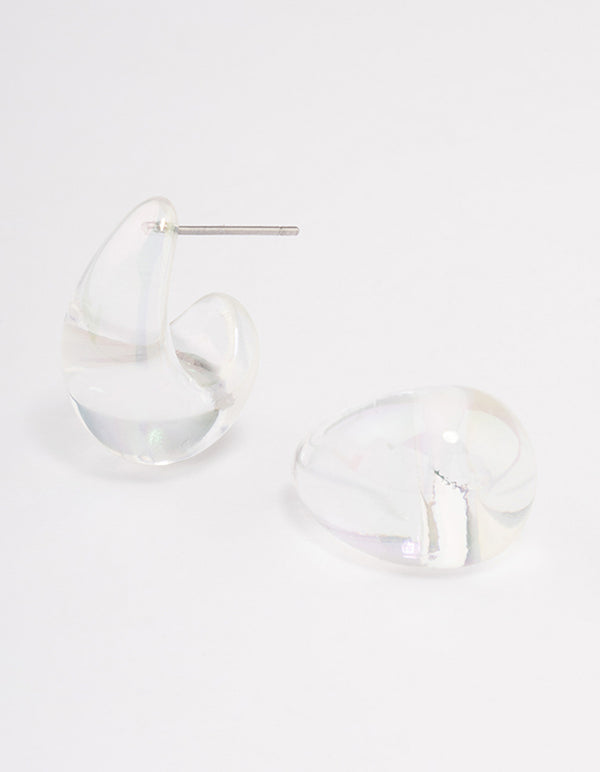 Acrylic Chubby Mini Hoop Earrings