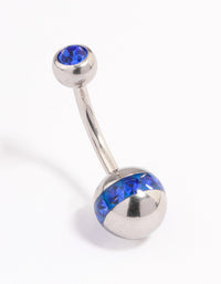 Surgical Steel Bezel & Sphere Belly Ring - link has visual effect only