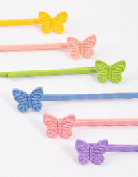 Kids Multi Butterfly Hair Clips 6-Pack - link has visual effect only