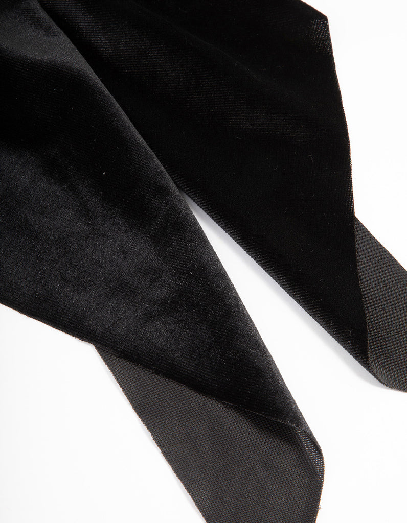 Black Fabric Velvet Drop Bow Clip - Lovisa