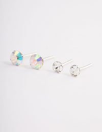 Sterling Silver Circle Stud Earring Pack - link has visual effect only