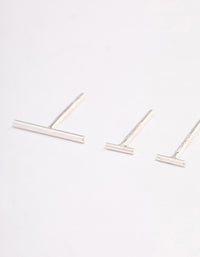 Sterling Silver Bar Earring Pack - link has visual effect only