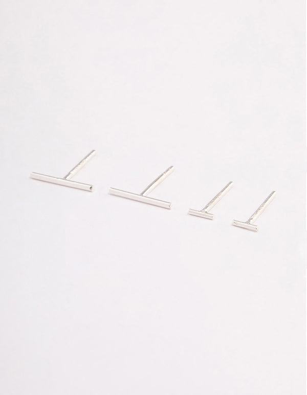 Sterling Silver Bar Earring Pack