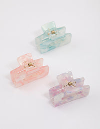 Acrylic Pastel Mini Rectangular Claw Clip Pack - link has visual effect only