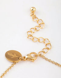 Gold Plated Surgical Steel Pearl Chain Bracelet - link has visual effect only