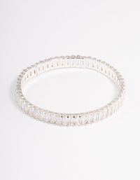 Silver Plated Stretch Baguette Bracelet - link has visual effect only