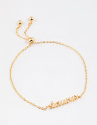 Gold Plated Taurus Script Bracelet - link has visual effect only