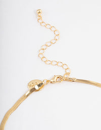 Gold Plated Cubic Zirconia Baguette Snake Chain Necklace - link has visual effect only