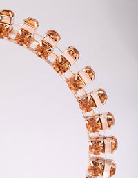 Blush Rose Gold 3D Diamante Headband - link has visual effect only