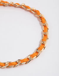 Gold Wrapped Chain Bracelet - link has visual effect only