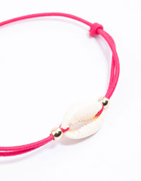 Fabric Cowrie Shell Pendant Bracelet - link has visual effect only