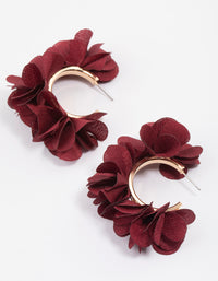 Gold Multi Petal Hoop Earrings - link has visual effect only