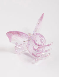 Pink Iridescent Butterfly Hair Claw Clip - link has visual effect only