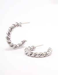 Surgical Steel Twisted Hoop Earrings - link has visual effect only