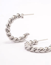 Surgical Steel Twisted Hoop Earrings - link has visual effect only