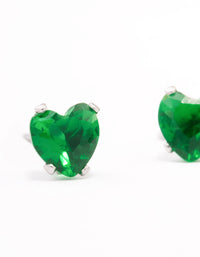 Surgical Steel Crystal Heart Stud Earrings - link has visual effect only