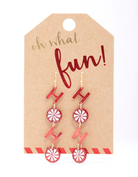 Red HoHo Candy Drop Earrings - link has visual effect only