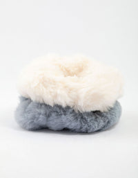 Fabric Faux Fur Scrunchie Pack - link has visual effect only