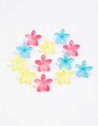 Kids Hawaiian Flower Mini Hair Claw Clips - link has visual effect only