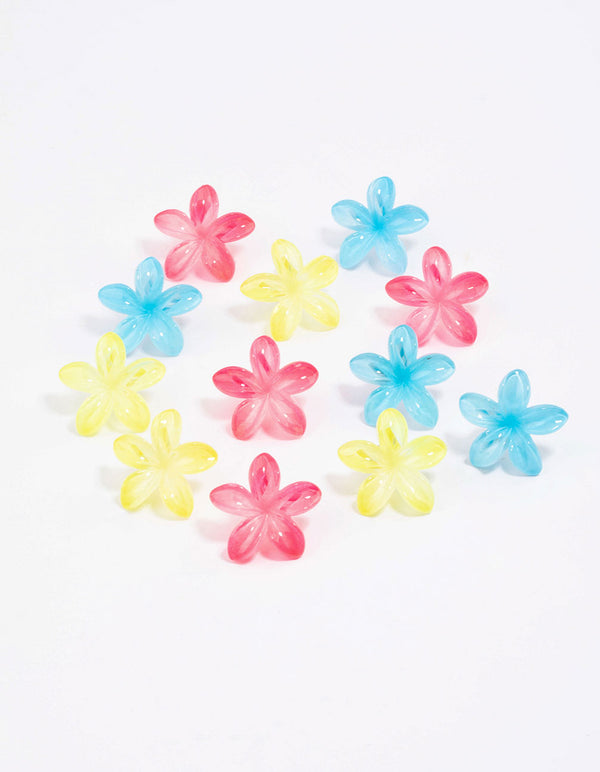 Kids Hawaiian Flower Mini Hair Claw Clips