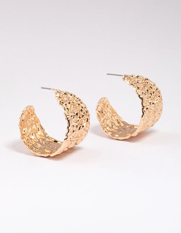 Lovisa Gold Double Glitter & Orb Hoop Earrings in 2023