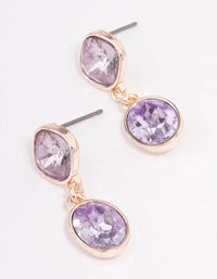 Rose Gold Marquise Stone Drop Earrings - link has visual effect only