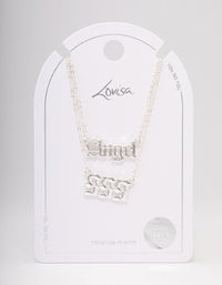 Silver Plated Angel Number '999' Necklace Pack - link has visual effect only