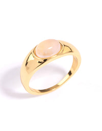 Gold Plated Oval Signet Ring - link has visual effect only