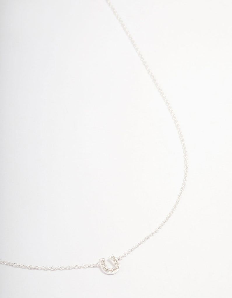 Sterling Silver Horseshoe Pendant Necklace - Lovisa