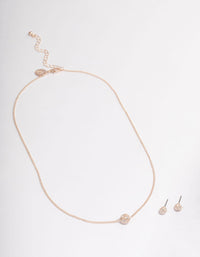 Rose Gold Fireball Jewellery Set - link has visual effect only