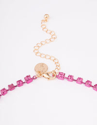 Fuchsia Cupchain Long Flower Necklace - link has visual effect only