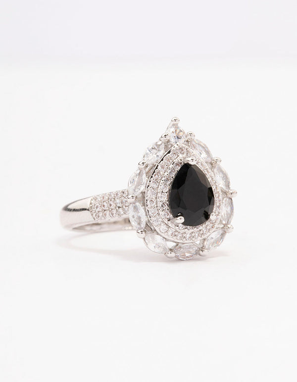 Pear shaped cubic on sale zirconia ring