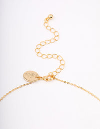 Gold Plated Teardrop Pendant Necklace - link has visual effect only