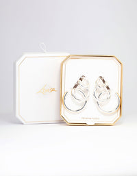 Silver Plated Chubby Hoop Earring 3-Pack - link has visual effect only