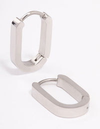 Surgical Steel Small Rectangle Huggie Earrings - link has visual effect only