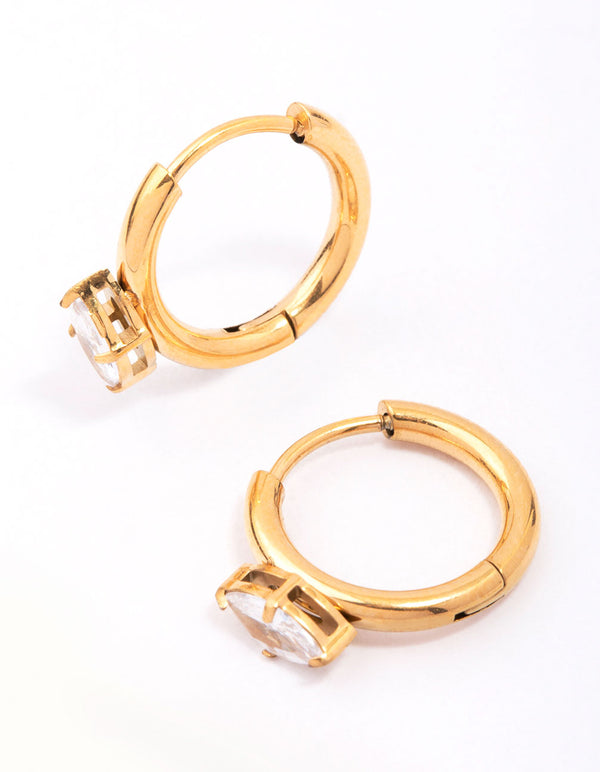 Gold Plated Oval Knotted Drop Earrings - Lovisa