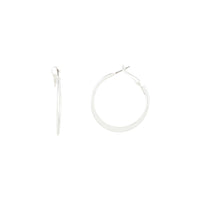 Silver Flat Edge Hoop Earrings - link has visual effect only