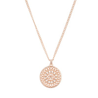 Rose Gold Diamante Disc Filigree Necklace - link has visual effect only