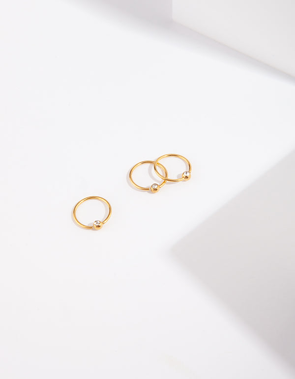 Gold Ball Hoop Body Jewellery - Lovisa