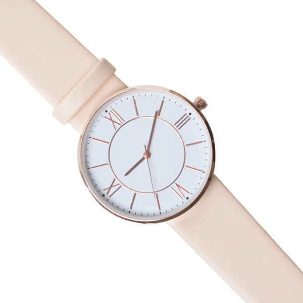 Natural Etched PU-Strap Watch