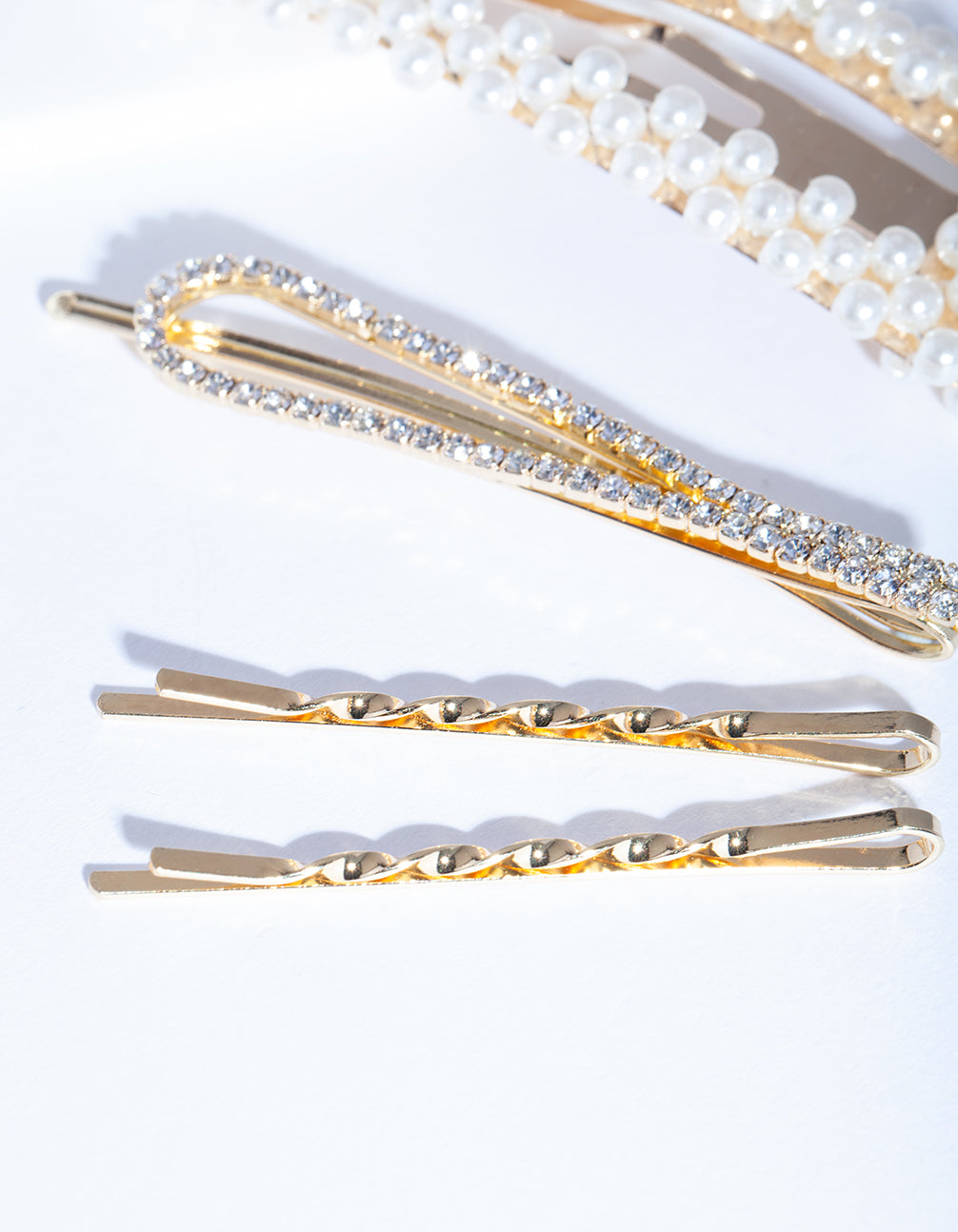 Mix & Match Pearl & Diamante Clip 4-Pack - Lovisa